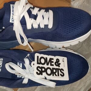 Love Sport Blue Tennis Shoes Size 81/2 Brand New in the box